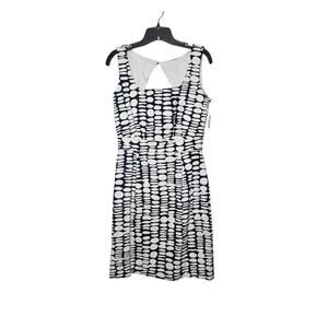 NWT Antonio Melani Open Back Navy/White Cotton Sleeveless Sheath Dress Size 4